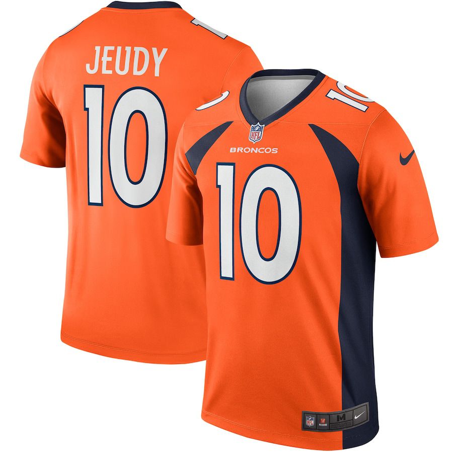 Men Denver Broncos 10 Jerry Jeudy Nike Orange Legend Player NFL Jersey